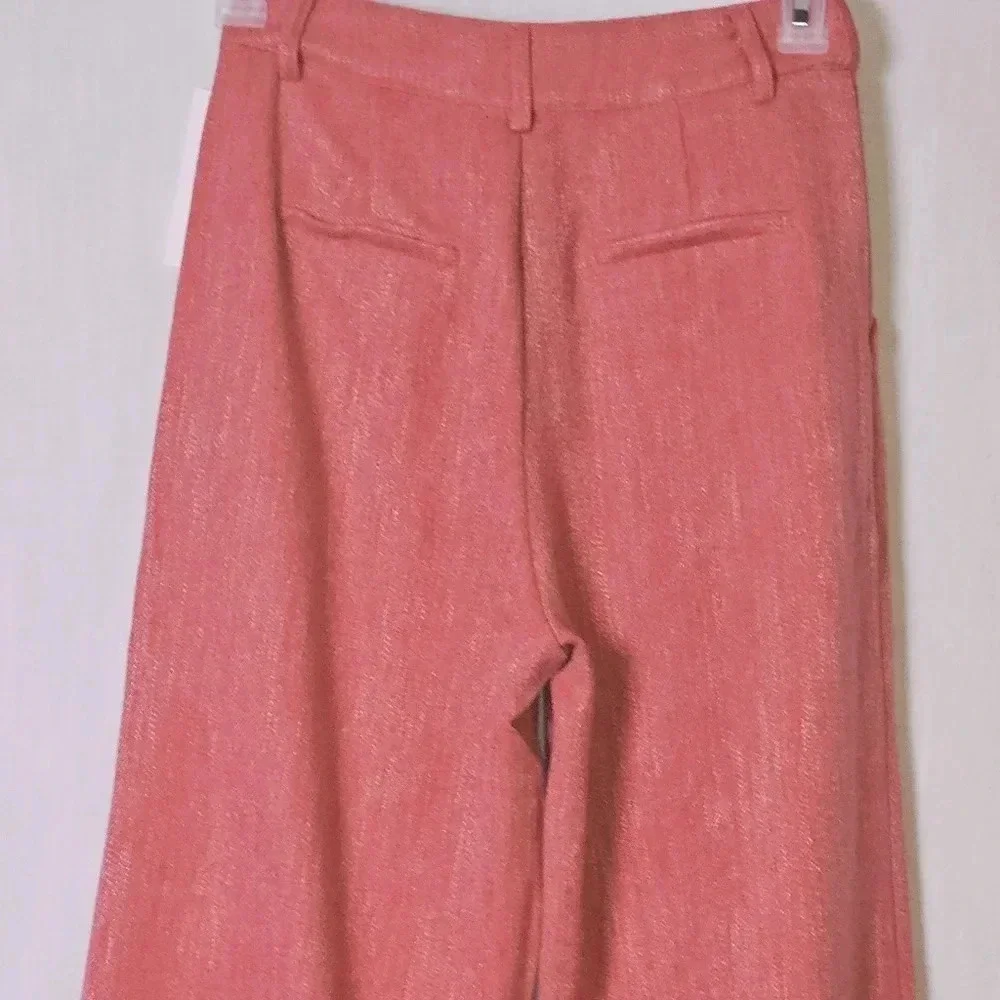 Aura Business Girl Porcelain Rose  Pants SZ M Wide Leg, Career, Preppy